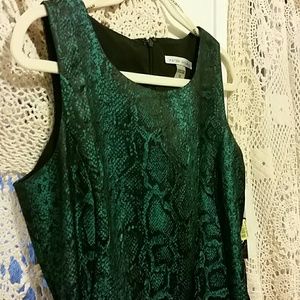 New Peter Nygard Sleeveless Dress Sz 12 Snake